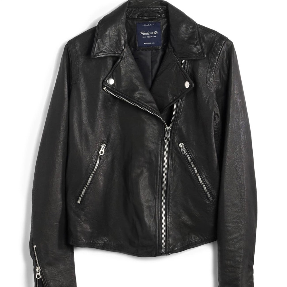 Madewell washed leather jacket - small